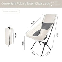 Thumbnail for Portable Folding Moon Chair with Breathable Mesh Backrest - InspiredGrabs.com