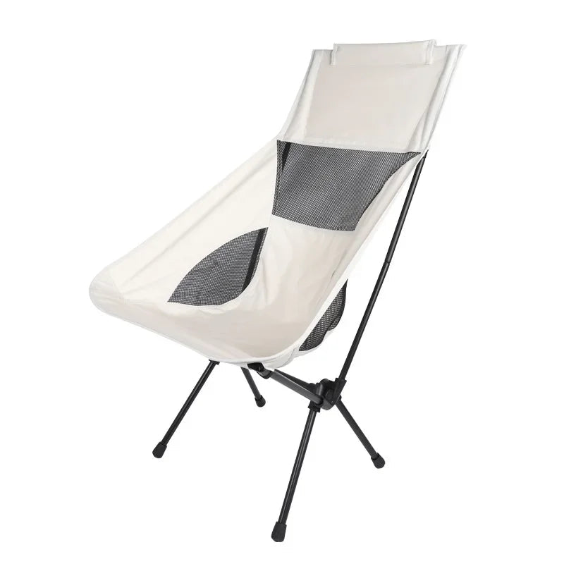 Portable Folding Moon Chair with Breathable Mesh Backrest - InspiredGrabs.com
