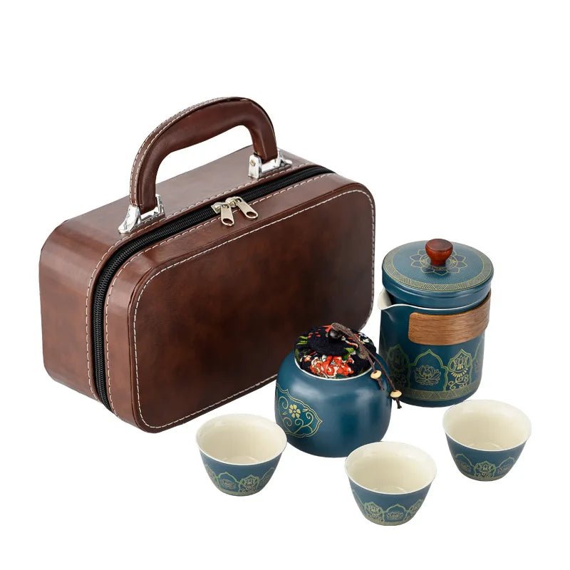 Portable Kung Fu Travel Tea Set for On - the - Go - InspiredGrabs.com