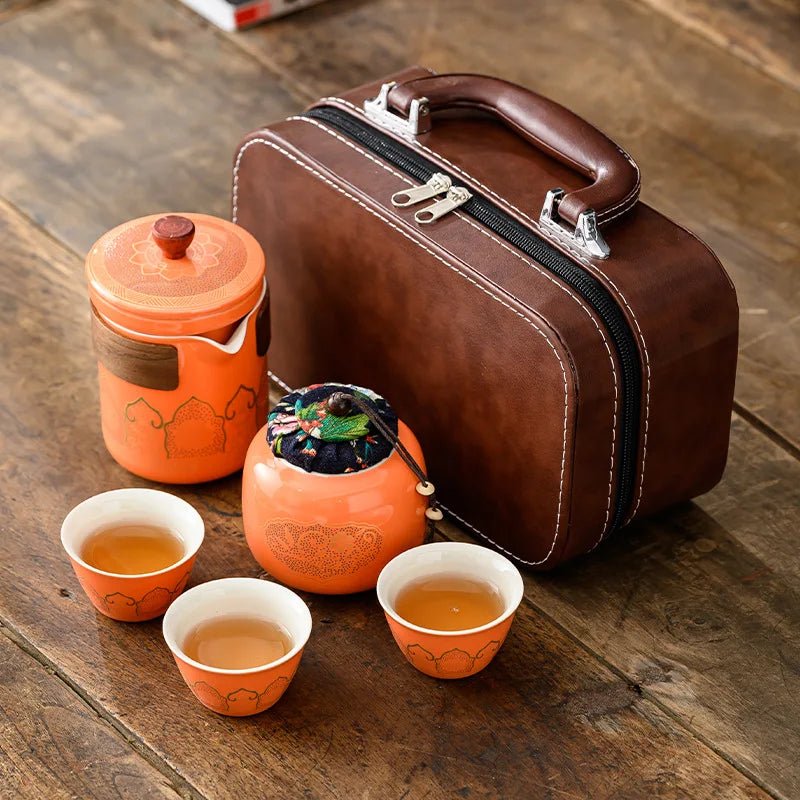 Portable Kung Fu Travel Tea Set for On - the - Go - InspiredGrabs.com