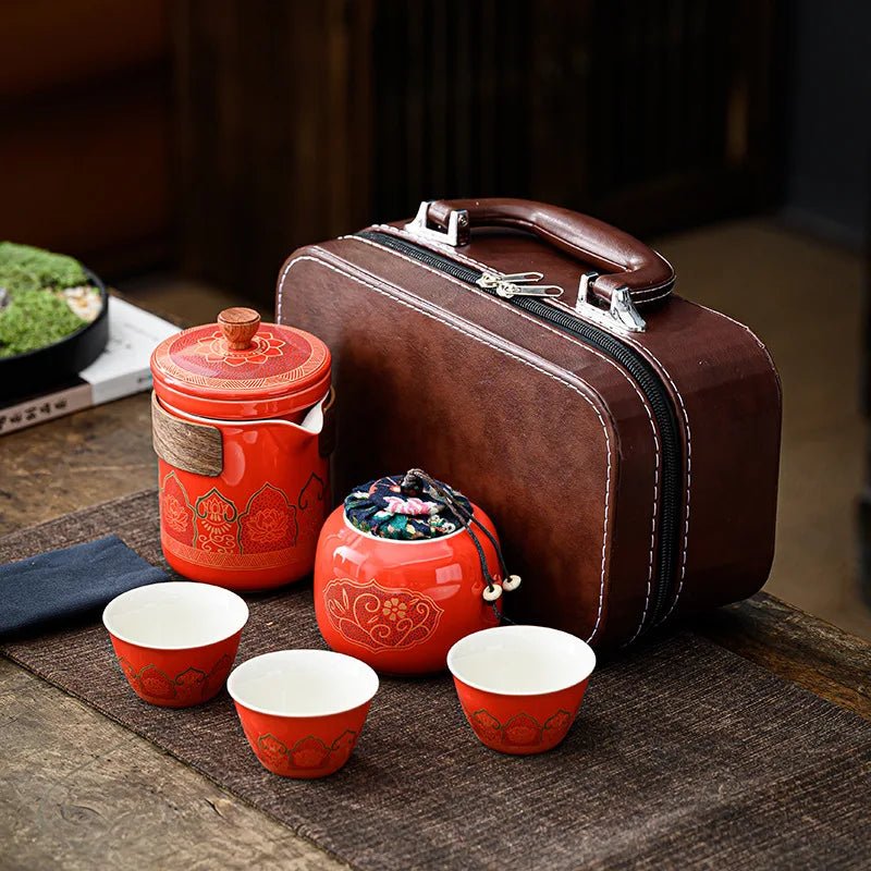 Portable Kung Fu Travel Tea Set for On - the - Go - InspiredGrabs.com