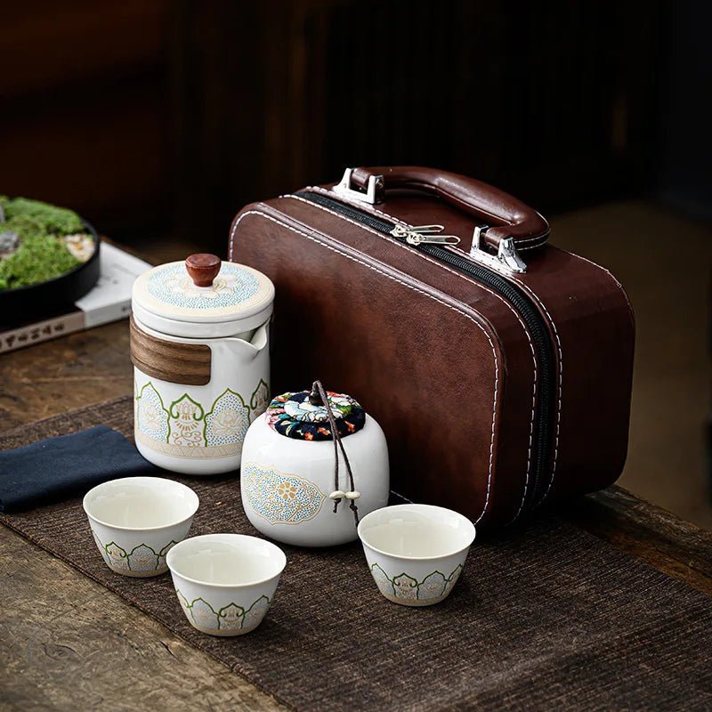 Portable Kung Fu Travel Tea Set for On - the - Go - InspiredGrabs.com