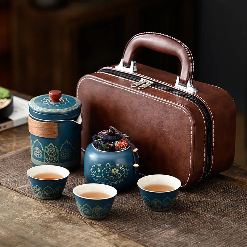 Portable Kung Fu Travel Tea Set for On - the - Go - InspiredGrabs.com