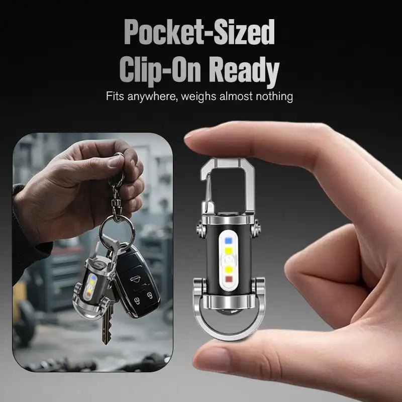 Portable Rechargeable Keychain Flashlight with LED & COB - InspiredGrabs.com