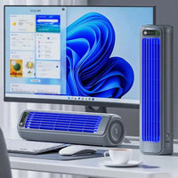 Thumbnail for Portable Rechargeable Tower Fan with 3 Speeds – Quiet Standing Desk Air Cooling Fan - InspiredGrabs.com
