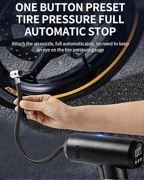 Portable Tire Inflator with LED Light & Gauge - InspiredGrabs.com
