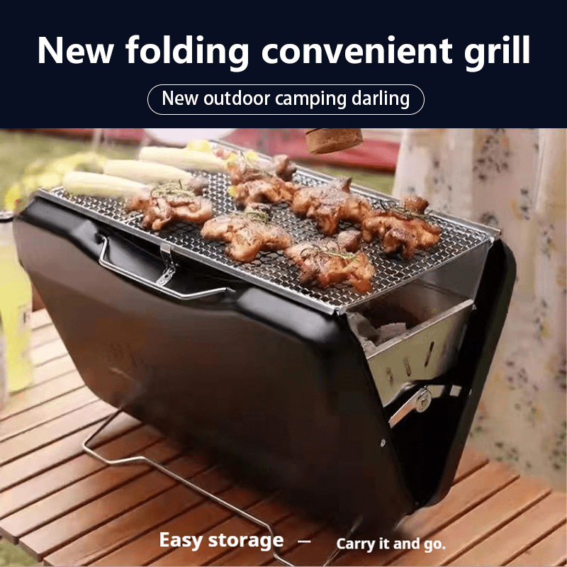 Portable Tote Grill – Compact & Durable Charcoal BBQ - InspiredGrabs.com