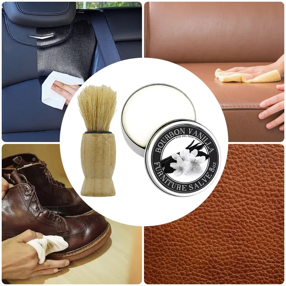 Premium Leather Salve & Brush for Care & Repair - InspiredGrabs.com