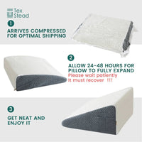 Thumbnail for Premium Memory Foam Wedge Pillow with Cover - InspiredGrabs.com