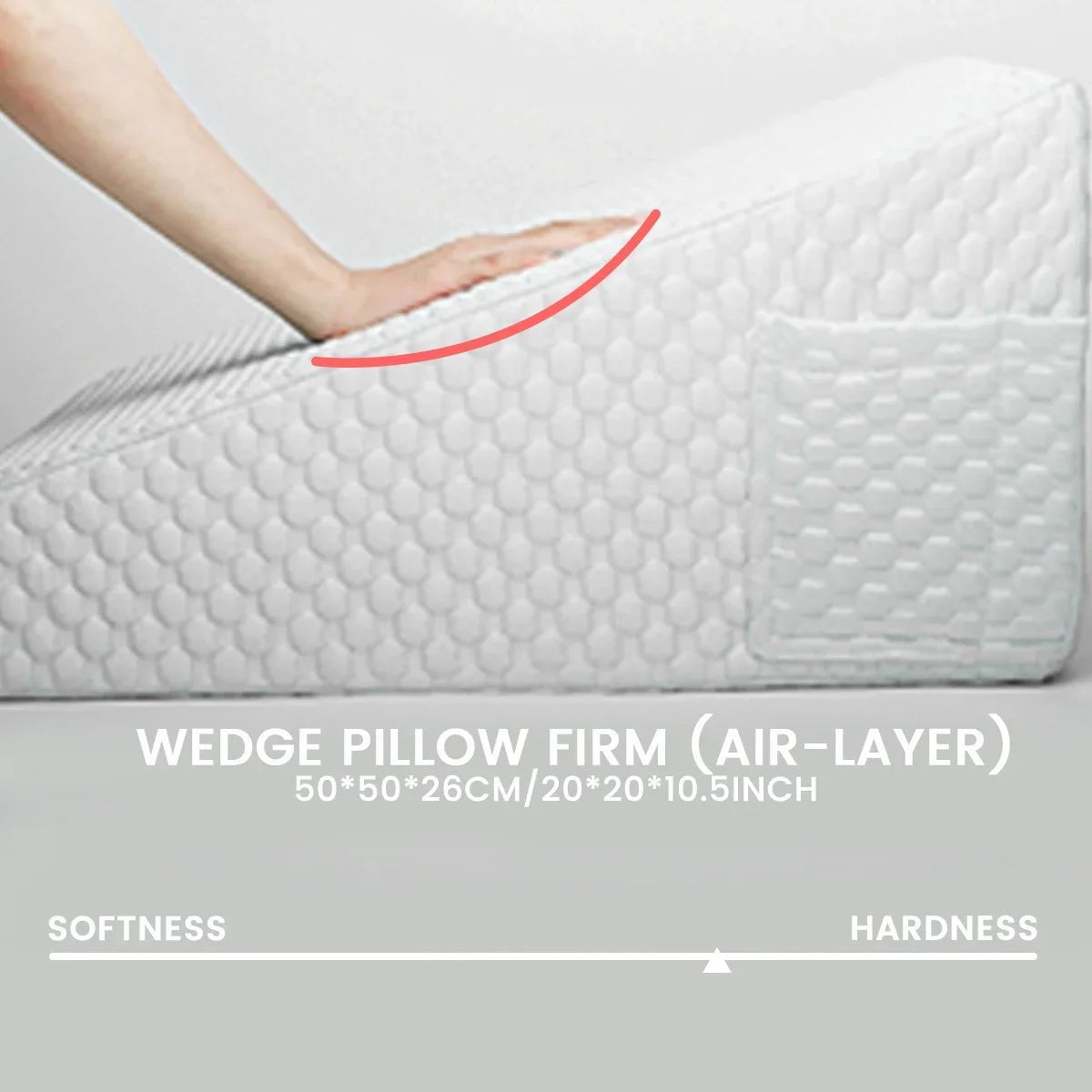Premium Memory Foam Wedge Pillow with Cover - InspiredGrabs.com