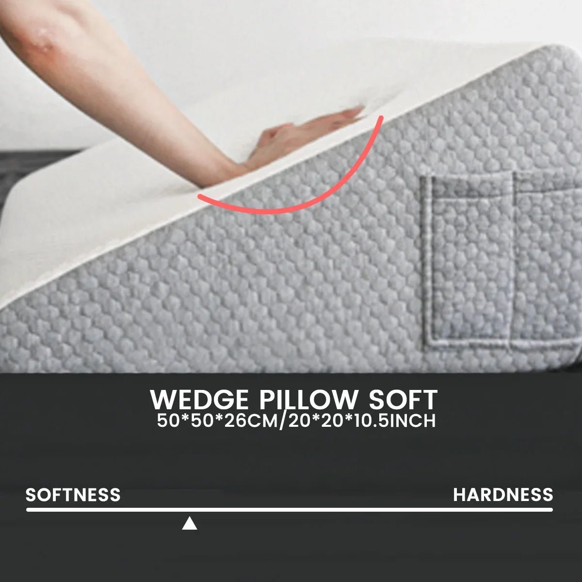 Premium Memory Foam Wedge Pillow with Cover - InspiredGrabs.com