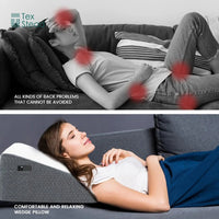 Thumbnail for Premium Memory Foam Wedge Pillow with Cover - InspiredGrabs.com