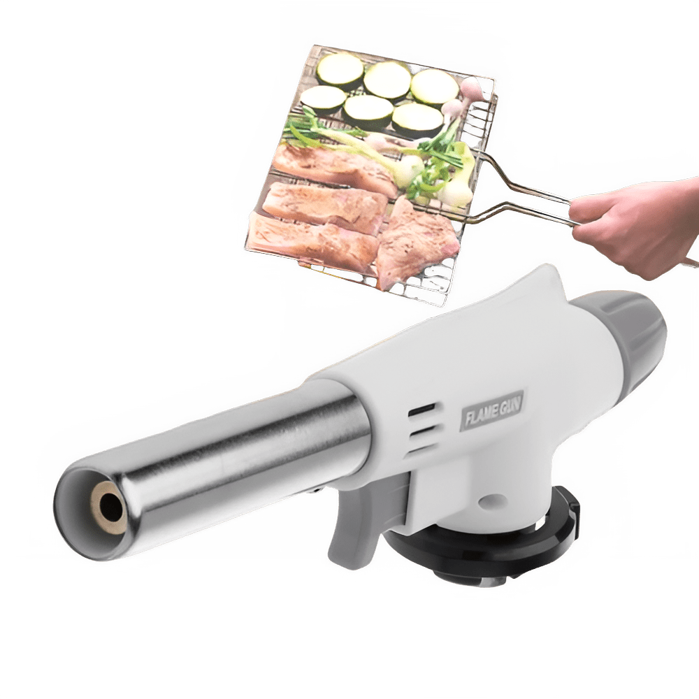 Professional Culinary Butane Torch with Adjustable Flame and Auto Ignition - InspiredGrabs.com