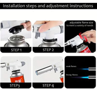 Thumbnail for Professional Culinary Butane Torch with Adjustable Flame and Auto Ignition - InspiredGrabs.com