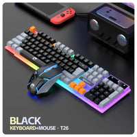 Thumbnail for RAIKU T26 Luminous Gaming Keyboard & Mouse Set – Three - Tone Backlight - InspiredGrabs.com
