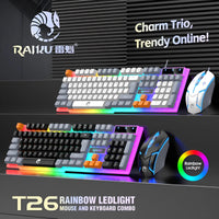 Thumbnail for RAIKU T26 Three - Tone Luminous Gaming Keyboard & Mouse Set - InspiredGrabs.com