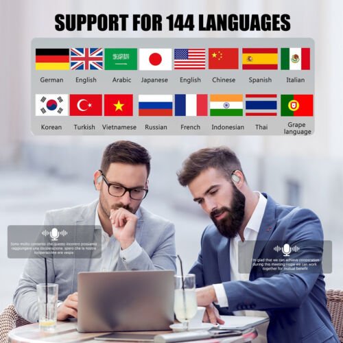 Real - Time Smart Translator Earbuds - 144 Languages - InspiredGrabs.com