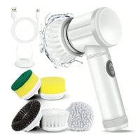 Thumbnail for Rechargeable 5-Head Electric Spin Scrubber with LED Display - InspiredGrabs.com