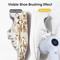 Thumbnail for Rechargeable 5-Head Electric Spin Scrubber with LED Display - InspiredGrabs.com