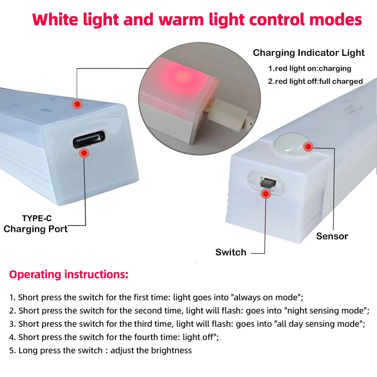 Rechargeable Motion Sensor LED Cabinet Light - InspiredGrabs.com