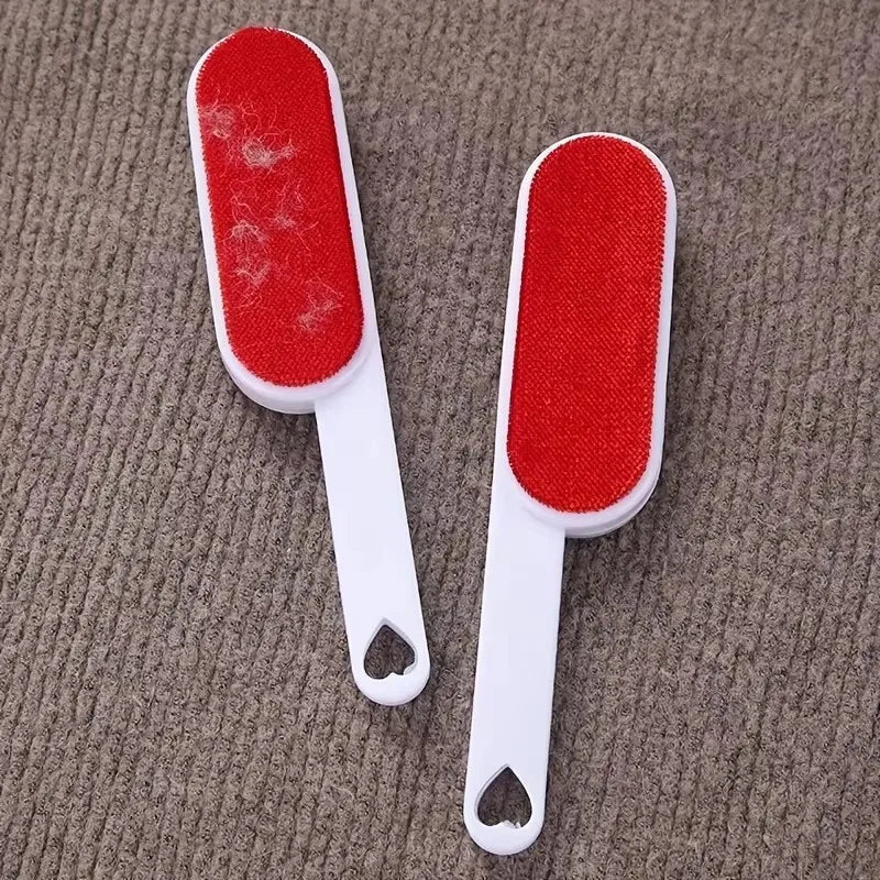 Reusable Double-Sided Lint & Pet Hair Brush – Red - InspiredGrabs.com