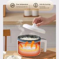 Thumbnail for Rice Cooker — Single & Double Layer Multi Cooker with Non - Stick Hotpot Pan for 1–2 People - InspiredGrabs.com