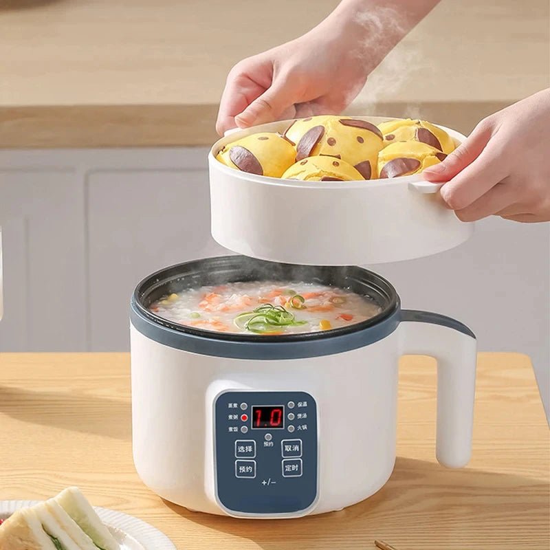 Rice Cooker — Single & Double Layer Multi Cooker with Non - Stick Hotpot Pan for 1–2 People - InspiredGrabs.com