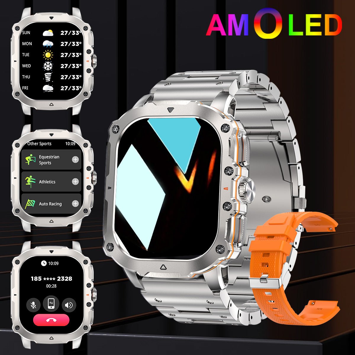 Rugged Multi - Sport Smartwatch – Ultimate Fitness Companion - InspiredGrabs.com