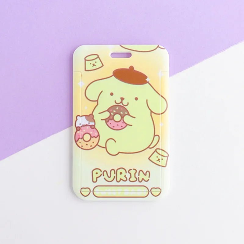 Sanrio anime card holder Hello kitty kuromi Pochacco cartoon protective cover student bus card ID cute lanyard card holder gift - InspiredGrabs.com
