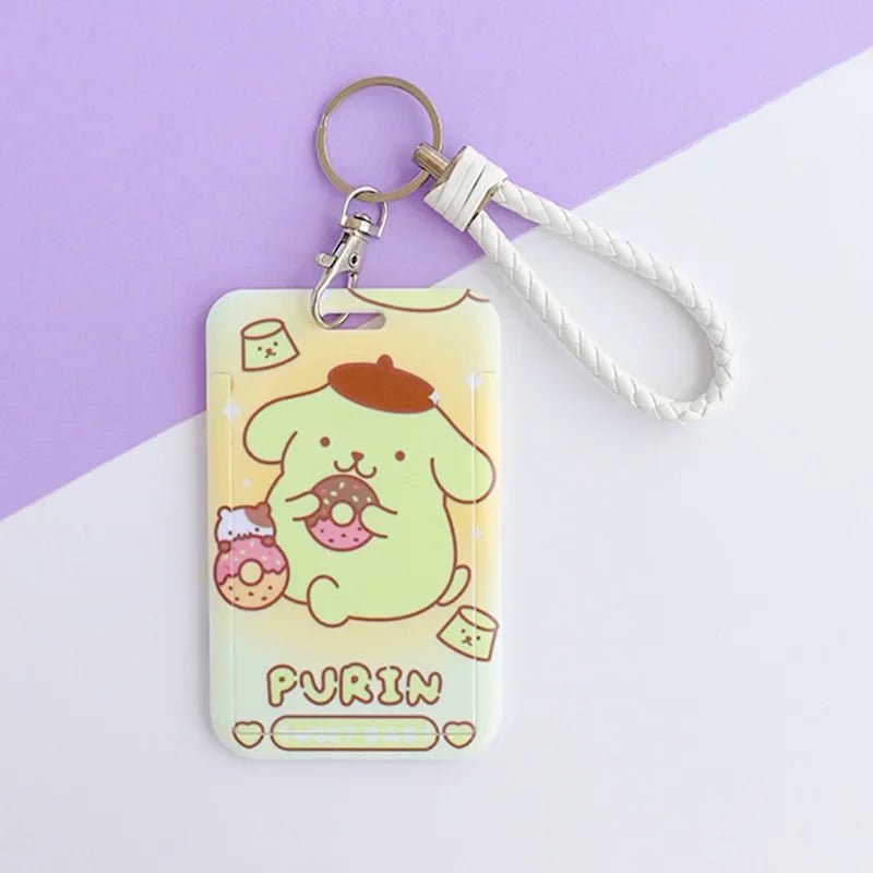 Sanrio anime card holder Hello kitty kuromi Pochacco cartoon protective cover student bus card ID cute lanyard card holder gift - InspiredGrabs.com