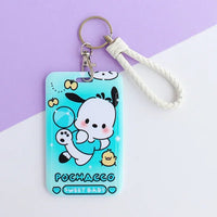 Thumbnail for Sanrio anime card holder Hello kitty kuromi Pochacco cartoon protective cover student bus card ID cute lanyard card holder gift - InspiredGrabs.com