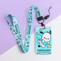 Thumbnail for Sanrio anime card holder Hello kitty kuromi Pochacco cartoon protective cover student bus card ID cute lanyard card holder gift - InspiredGrabs.com
