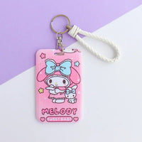 Thumbnail for Sanrio anime card holder Hello kitty kuromi Pochacco cartoon protective cover student bus card ID cute lanyard card holder gift - InspiredGrabs.com