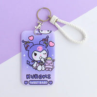 Thumbnail for Sanrio anime card holder Hello kitty kuromi Pochacco cartoon protective cover student bus card ID cute lanyard card holder gift - InspiredGrabs.com