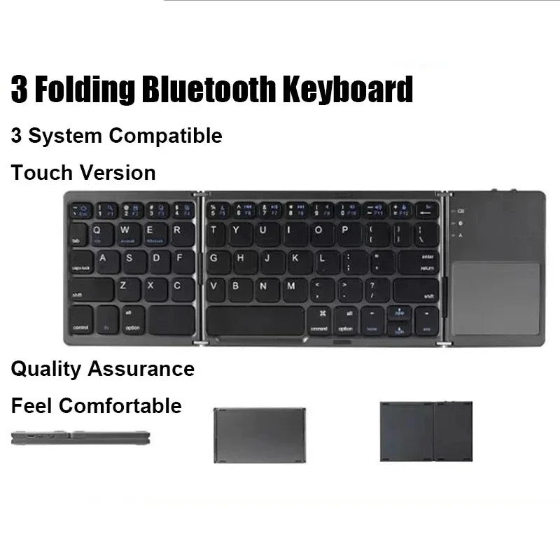 Seenda Foldable Wireless Bluetooth Keyboard with Touchpad - InspiredGrabs.com