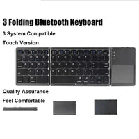 Thumbnail for Seenda Foldable Wireless Bluetooth Keyboard with Touchpad - InspiredGrabs.com