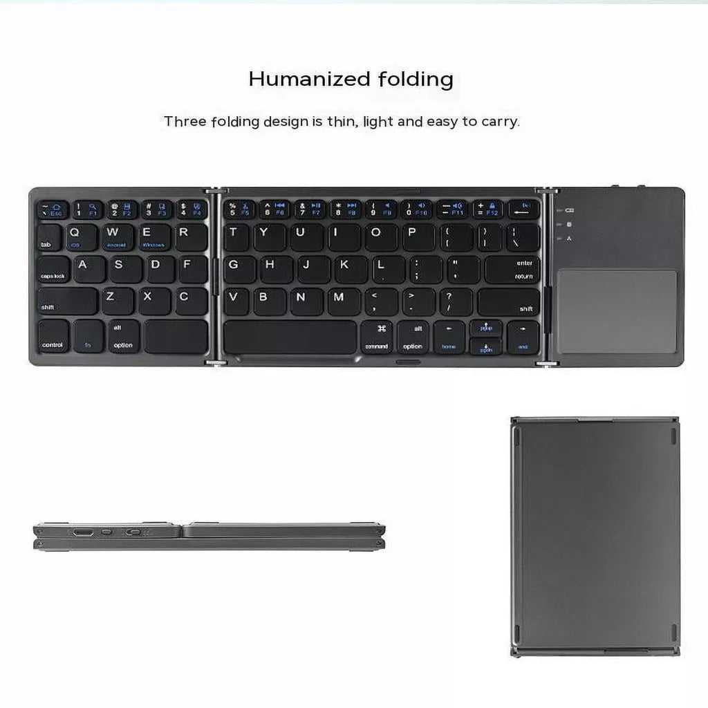 Seenda Foldable Wireless Bluetooth Keyboard with Touchpad - InspiredGrabs.com