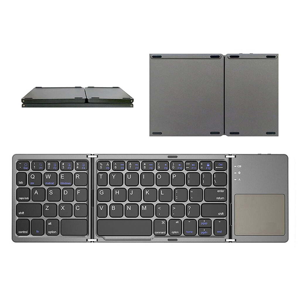 Seenda Foldable Wireless Bluetooth Keyboard with Touchpad - InspiredGrabs.com