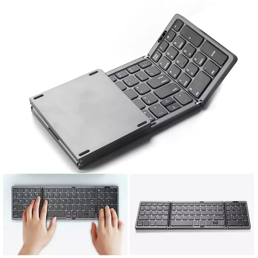 Seenda Foldable Wireless Bluetooth Keyboard with Touchpad - InspiredGrabs.com