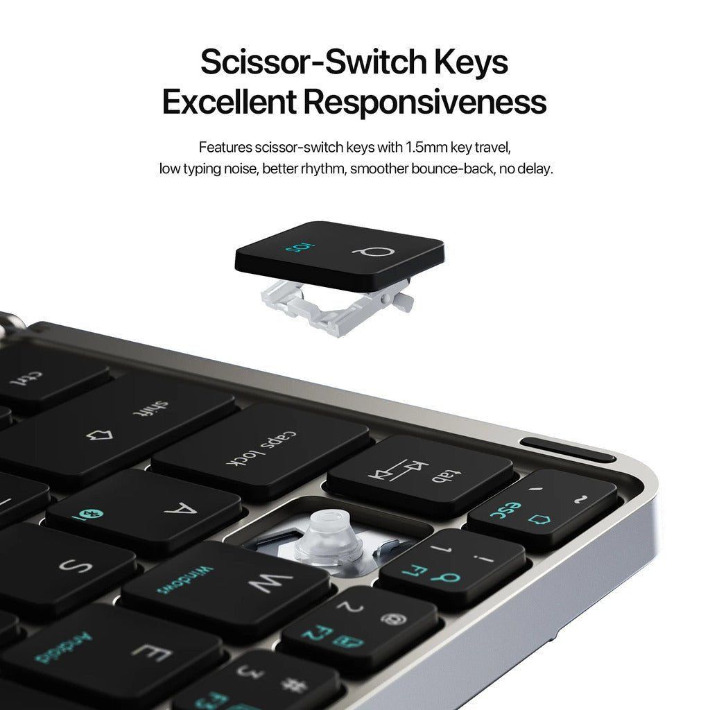Seenda Foldable Wireless Bluetooth Keyboard with Touchpad - InspiredGrabs.com