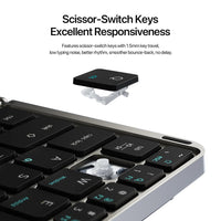 Thumbnail for Seenda Foldable Wireless Bluetooth Keyboard with Touchpad - InspiredGrabs.com