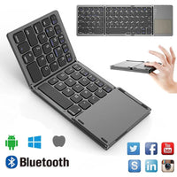 Thumbnail for Seenda Foldable Wireless Bluetooth Keyboard with Touchpad - InspiredGrabs.com