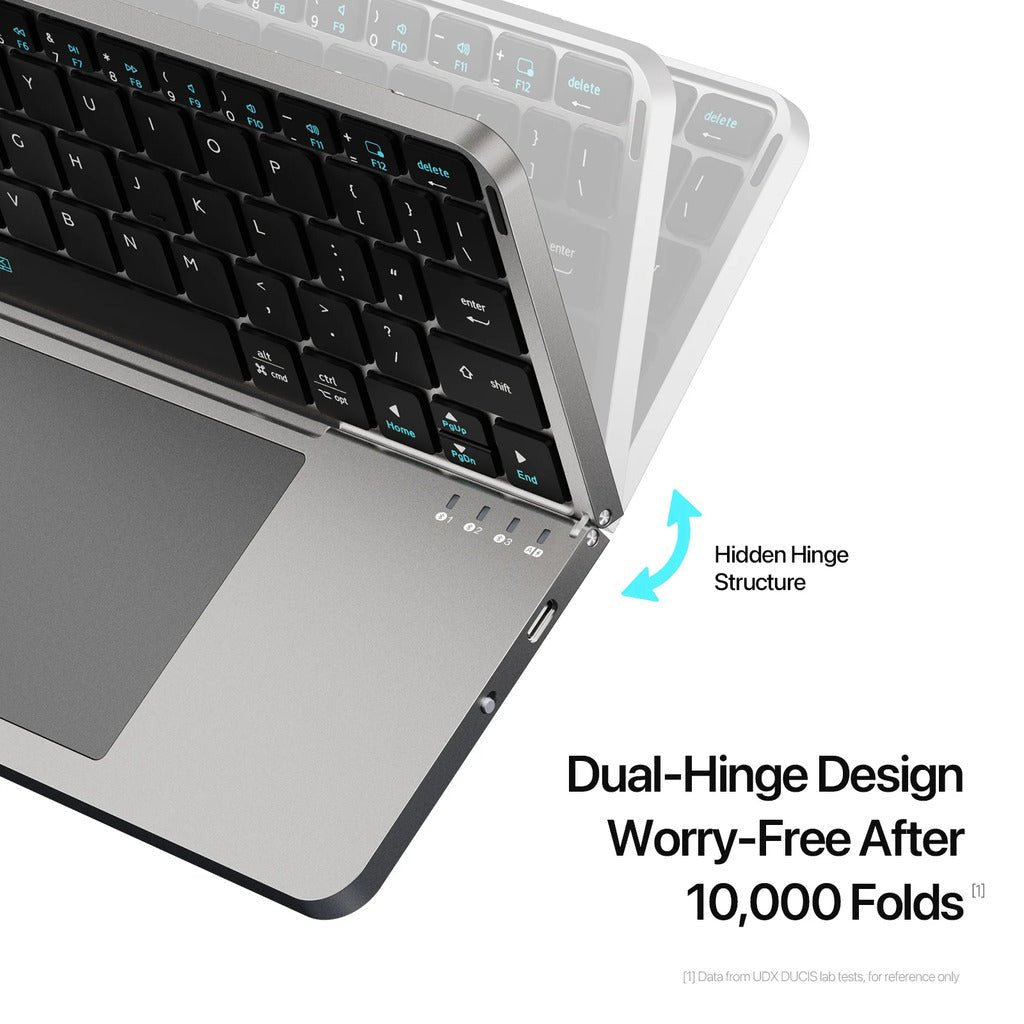 Seenda Foldable Wireless Bluetooth Keyboard with Touchpad - InspiredGrabs.com
