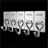 Thumbnail for Self-Adhesive 304 Stainless Steel Towel Hooks – 1, 5 or 10 Pack - InspiredGrabs.com