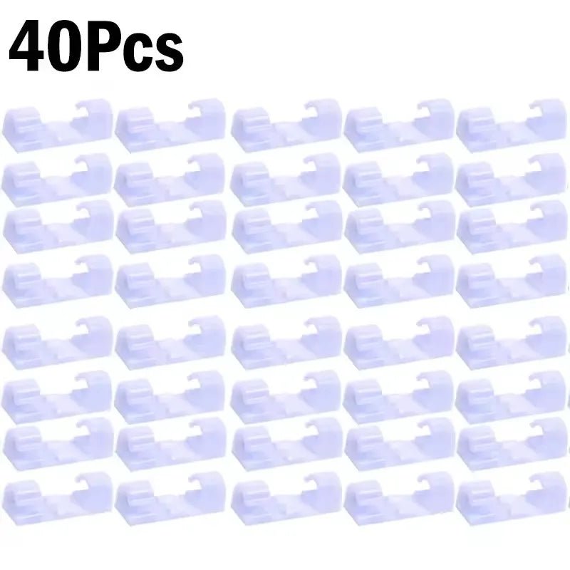 Self-Adhesive Cable Organizer Clips – 5 to 60 Pack - InspiredGrabs.com