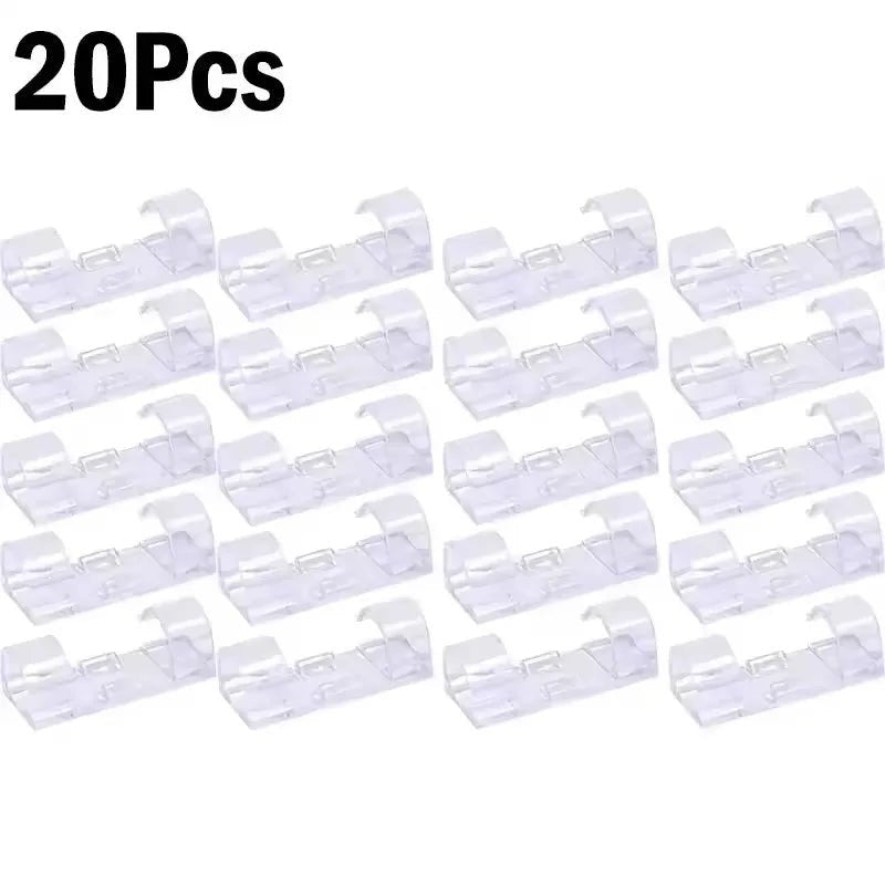 Self-Adhesive Cable Organizer Clips – 5 to 60 Pack - InspiredGrabs.com