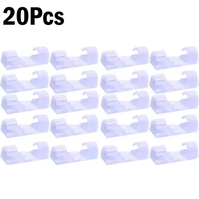 Self-Adhesive Cable Organizer Clips – 5 to 60 Pack - InspiredGrabs.com