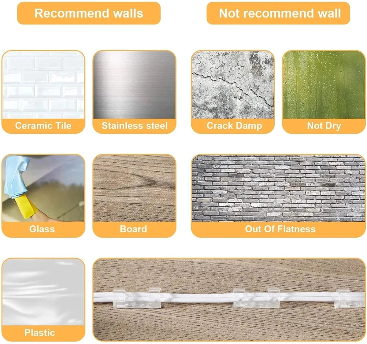 Self-Adhesive Cable Organizer Clips – 5 to 60 Pack - InspiredGrabs.com