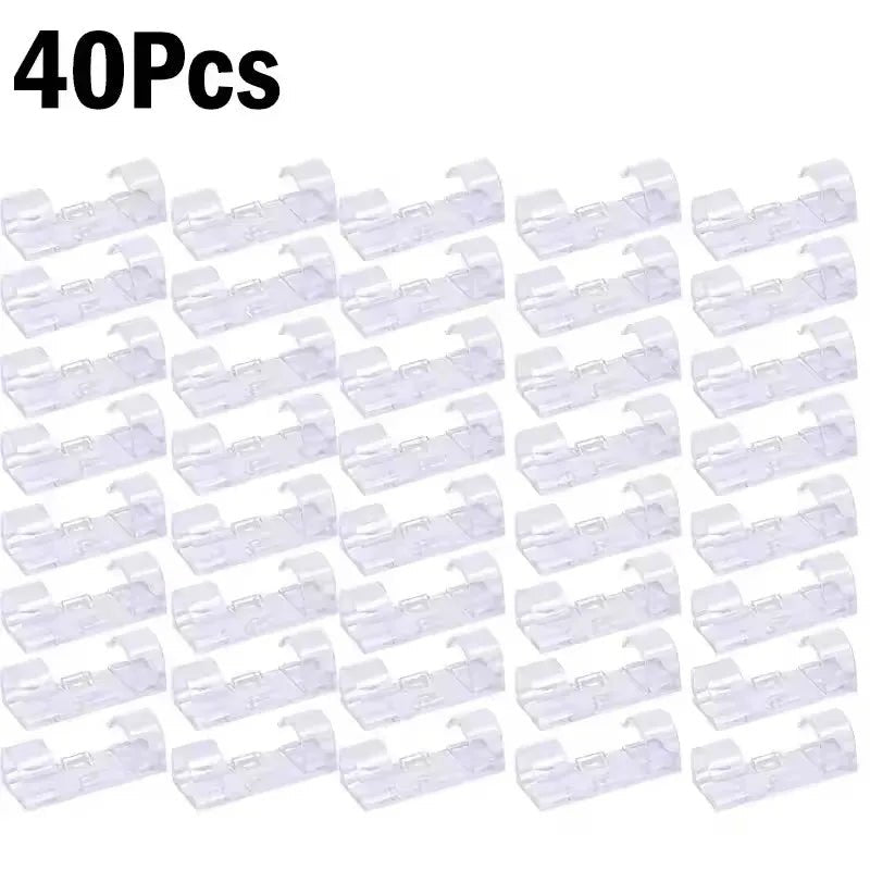 Self-Adhesive Cable Organizer Clips – 5 to 60 Pack - InspiredGrabs.com