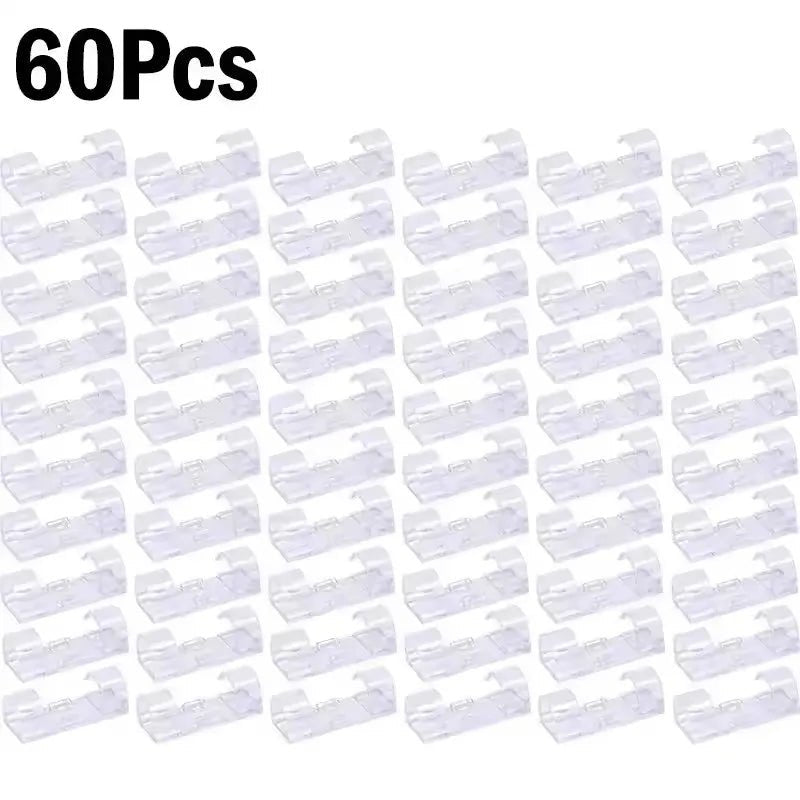 Self-Adhesive Cable Organizer Clips – 5 to 60 Pack - InspiredGrabs.com